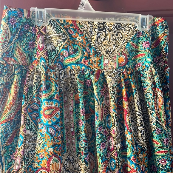 Natural Life Multicolored Smocked Tiered Maxi Skirt Resort Wear - Picture 2 of 9